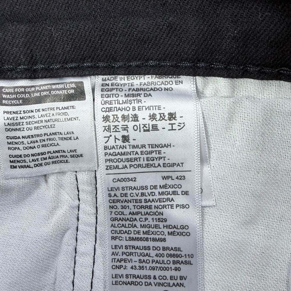 Levis Mens 38x32 Black Cotton Blend 559 Relaxed Straight Leg Stretch Denim Jeans - Picture 7 of 11